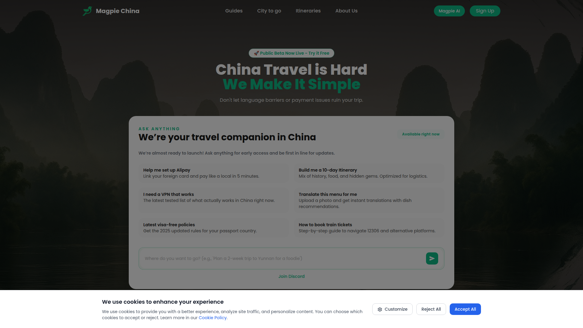 Cover image for Magpie China — product project shot in Web, 2025